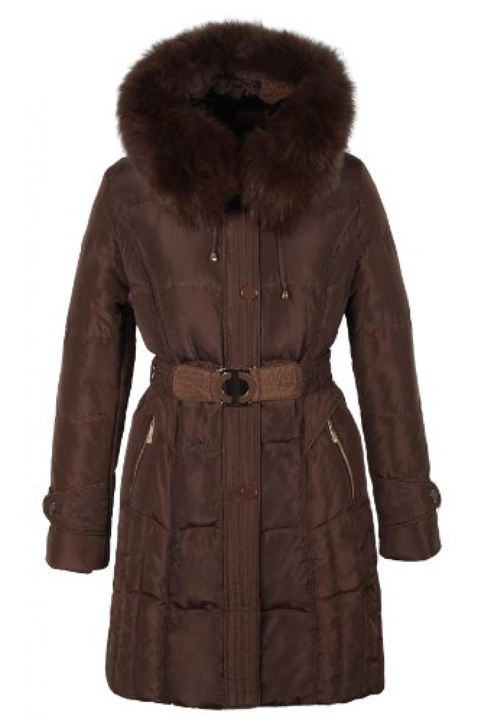 7721 Damen Daunenjacke "OLANMEAR" mit Echtfellkapuze (L&auml;nge ca.90 cm) 